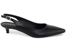 Sapato Scarpin Slingback Salto Kitten Heel