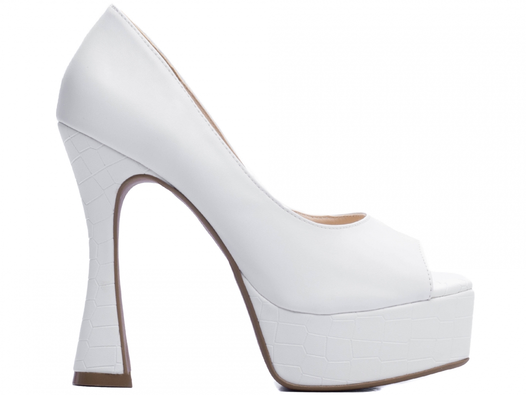 Sapato meia pata shop branco