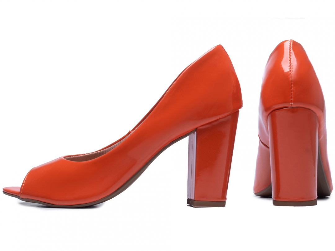 sapato peep toe feminino