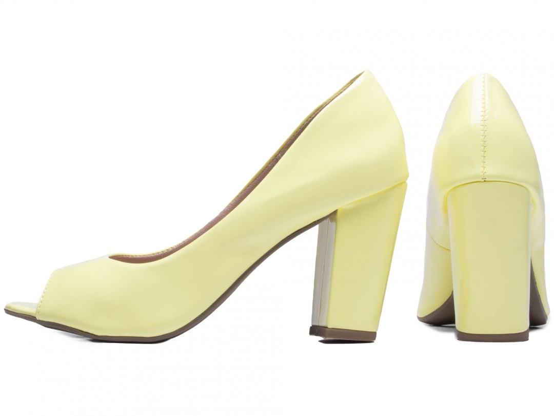 sapato peep toe feminino