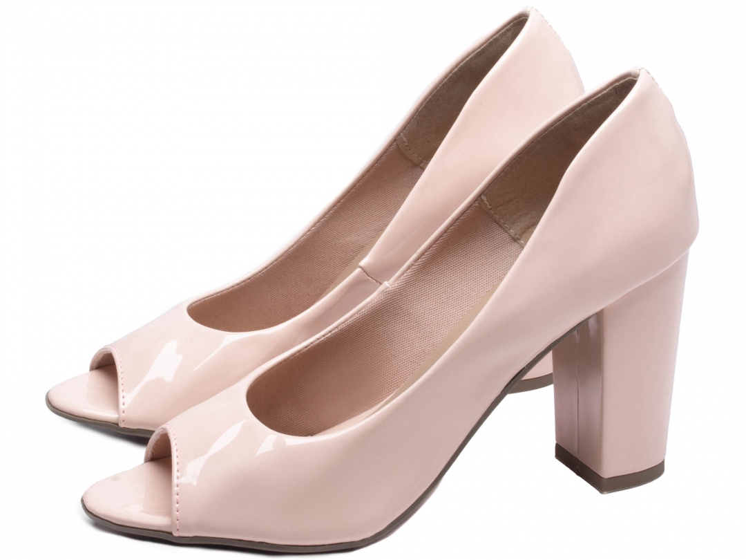 sapato peep toe feminino