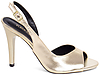 Sandália Peep Toe Slingback Corte V