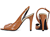 Sandália Peep Toe Slingback Corte V