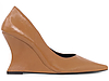 Scarpin Anabela Salto Geométrico Escultural Curvo