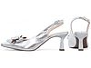 Scarpin Slingback Salto Taça com Laço