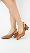 Sapato Scarpin Slingback Salto Bloco