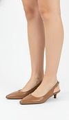 Sapato Scarpin Slingback Salto Kitten Heel