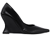 Scarpin Anabela Salto Geométrico Escultural Curvo