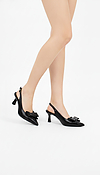 Scarpin Slingback Salto Taça com Laço