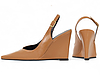 Scarpin Slingback Anabela Recorte V