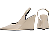 Scarpin Slingback Anabela Recorte V