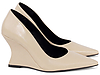 Scarpin Anabela Salto Geométrico Escultural Curvo