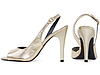 Sandália Peep Toe Slingback Corte V